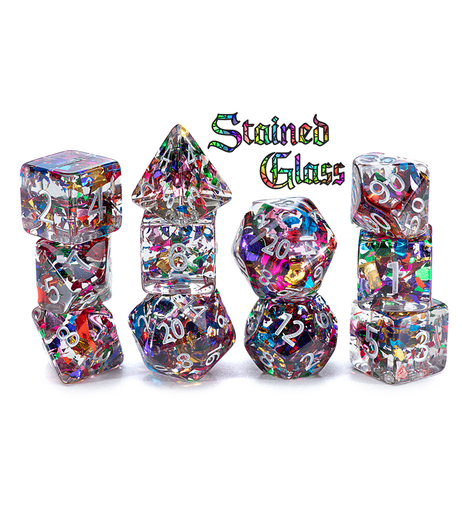 Inclusion Dice - Stained Glass